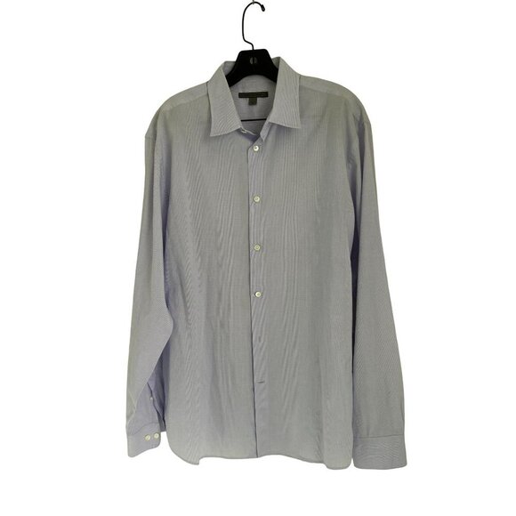 Me's John Varvatos Large Cotton Dress Shirt in Pale Lavender Purple - Picture 3 of 7